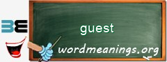 WordMeaning blackboard for guest
